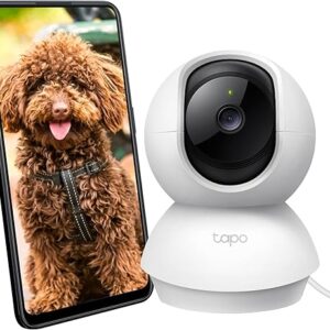 Tapo c200 360-degree smart wi-fi pan and tilt camera, 1080 p - white